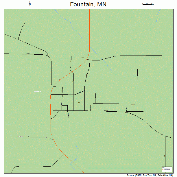 Fountain, MN street map