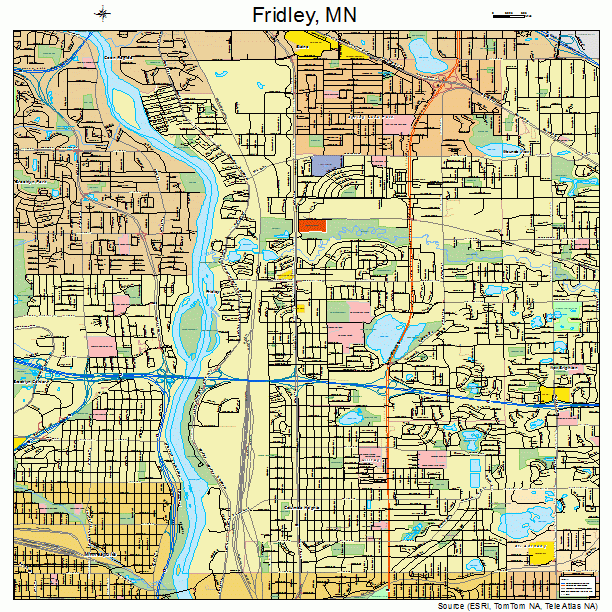 Fridley, MN street map