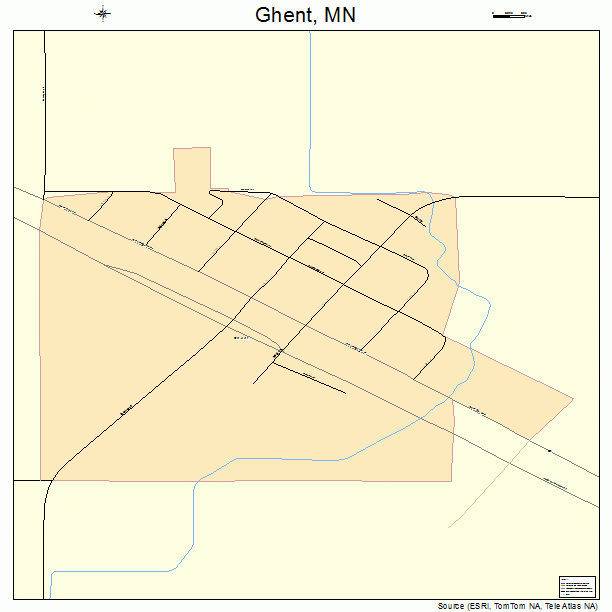 Ghent, MN street map