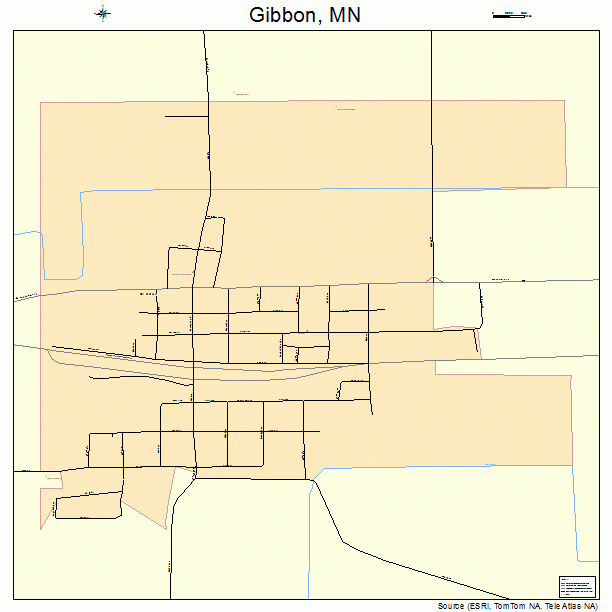 Gibbon, MN street map