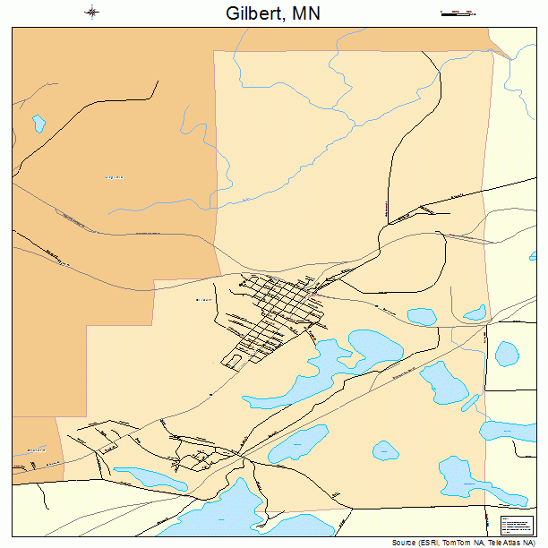 Gilbert, MN street map