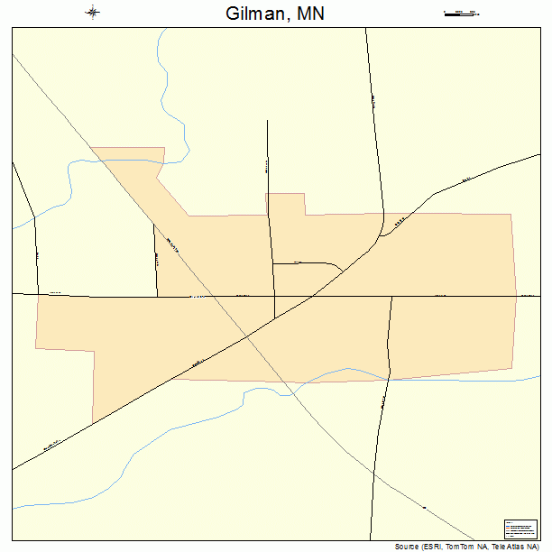 Gilman, MN street map