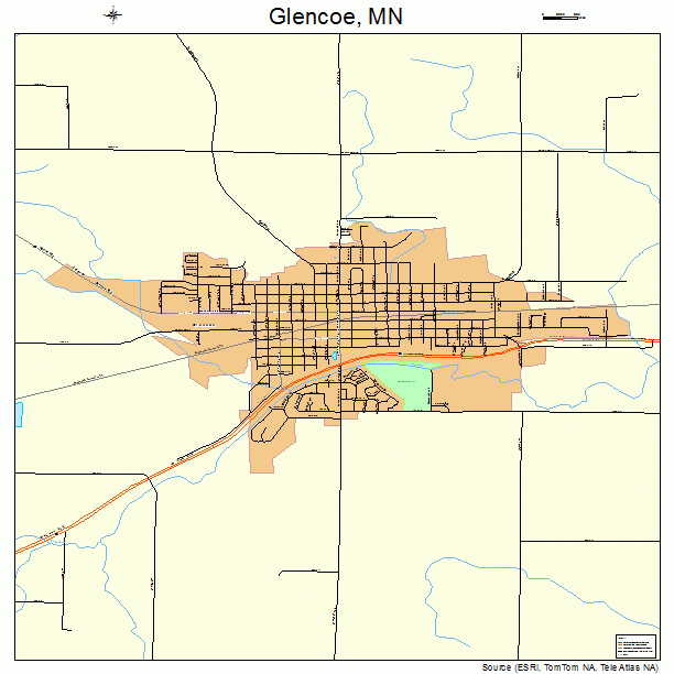 Glencoe, MN street map