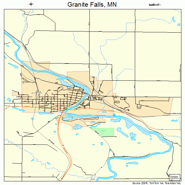 Granite Falls, MN street map