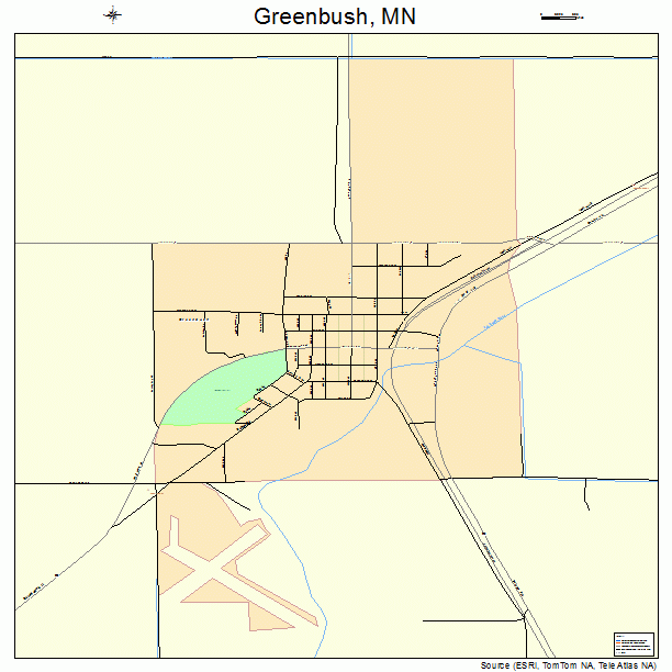 Greenbush, MN street map