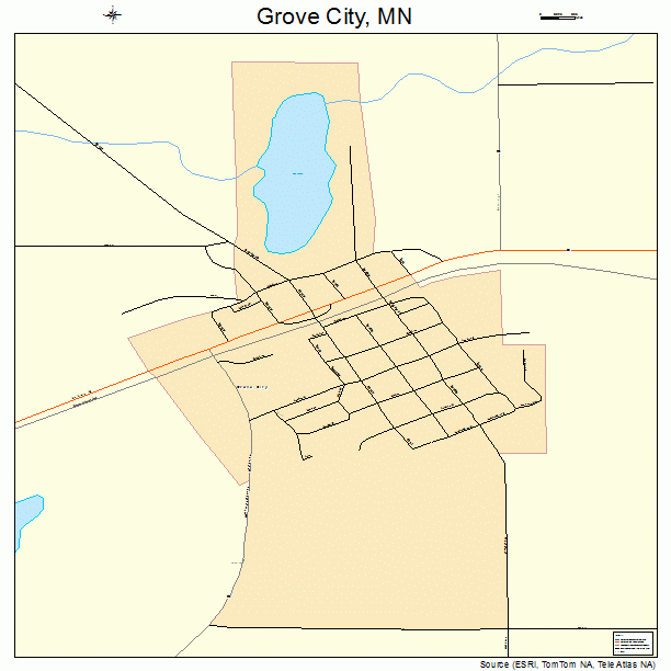 Grove City, MN street map