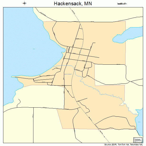Hackensack, MN street map