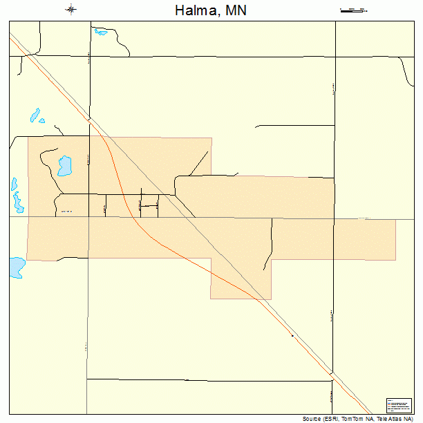 Halma, MN street map