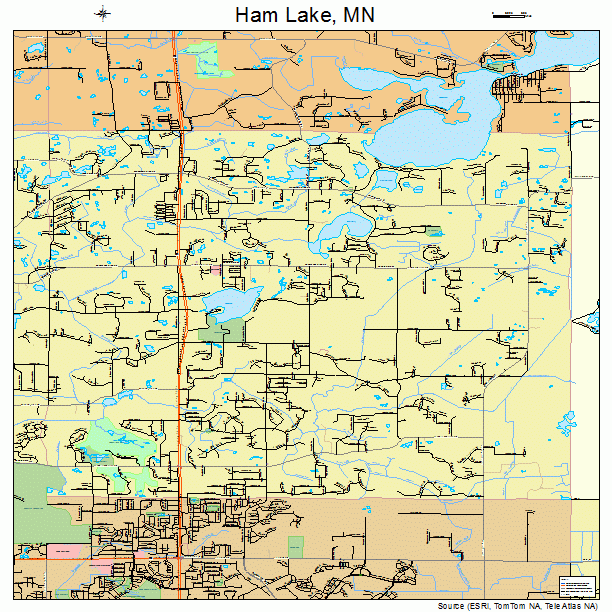 Ham Lake, MN street map