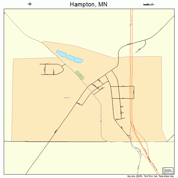 Hampton, MN street map