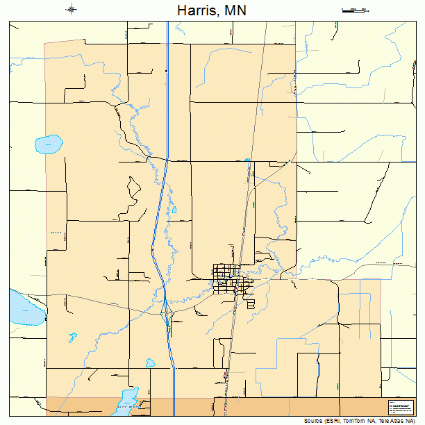 Harris, MN street map
