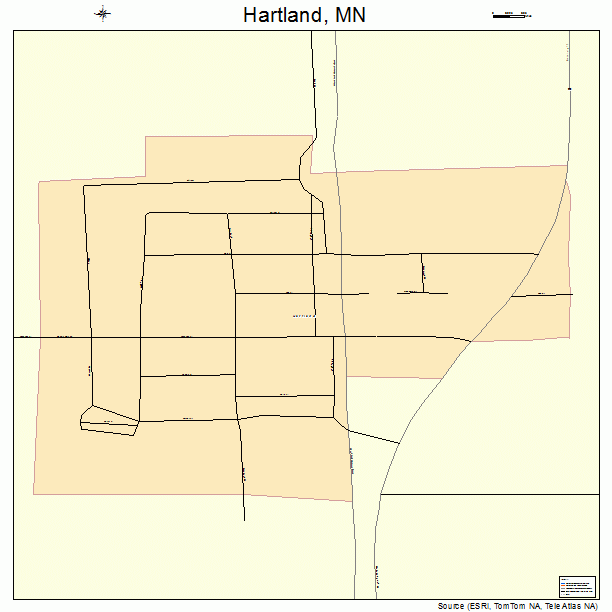 Hartland, MN street map