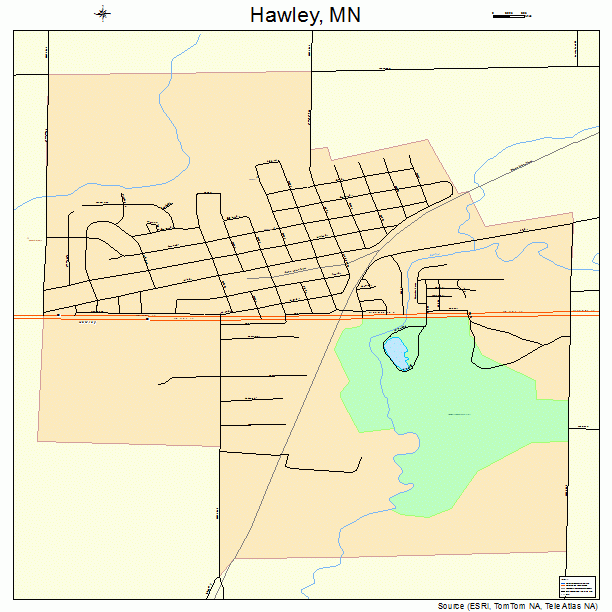 Hawley, MN street map