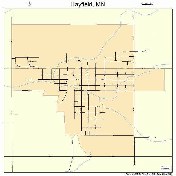 Hayfield, MN street map