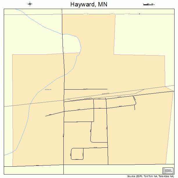 Hayward, MN street map