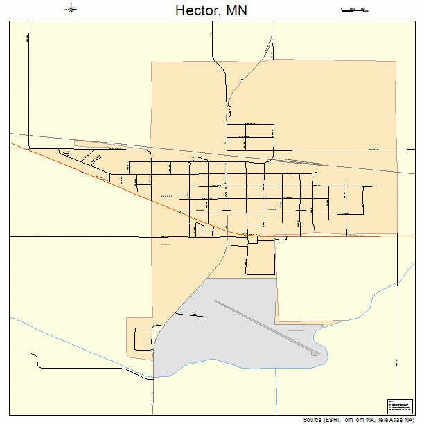 Hector, MN street map