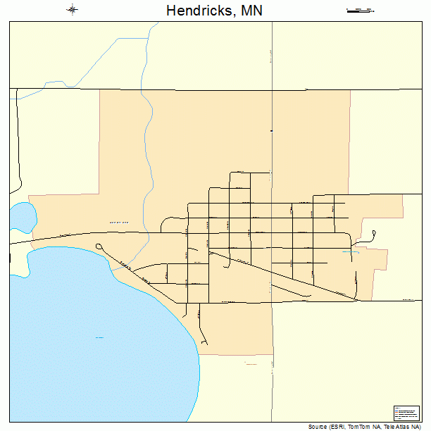 Hendricks, MN street map