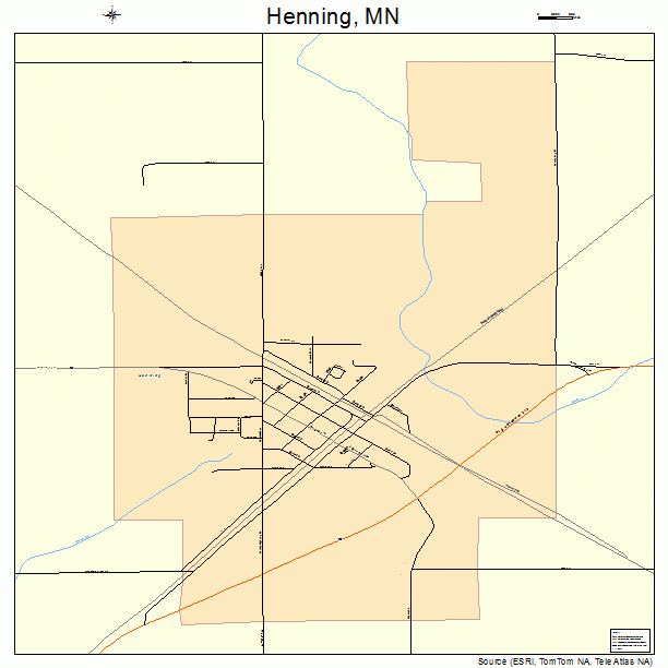 Henning, MN street map