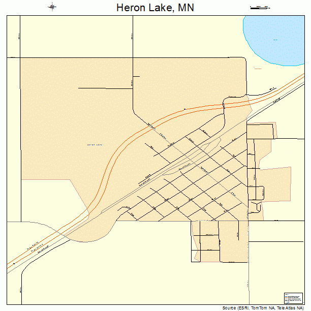Heron Lake, MN street map