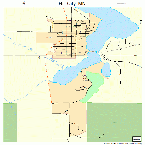 Hill City, MN street map