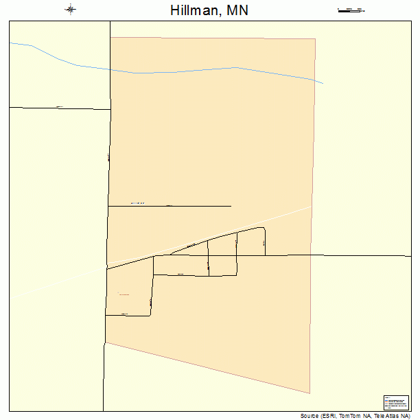 Hillman, MN street map