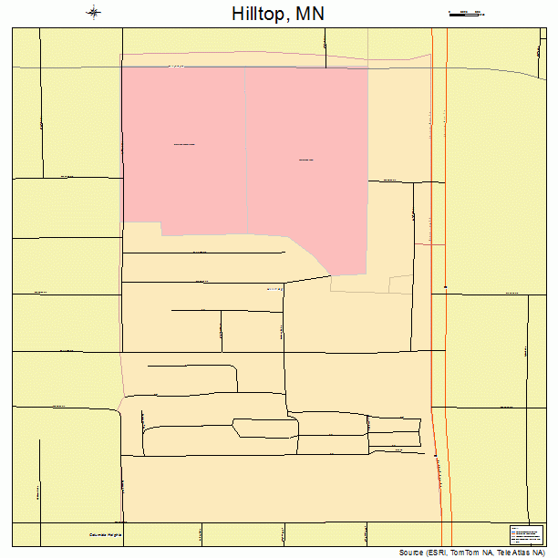 Hilltop, MN street map