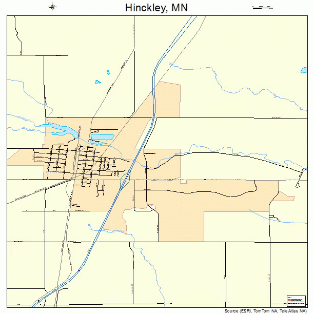 Hinckley, MN street map