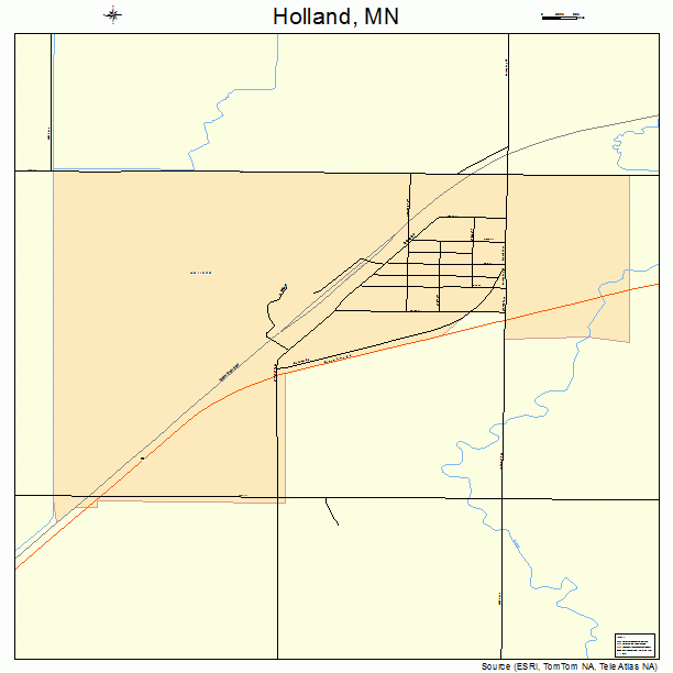 Holland, MN street map