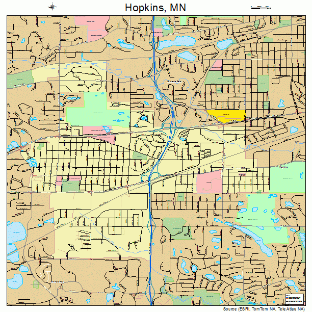 Hopkins, MN street map