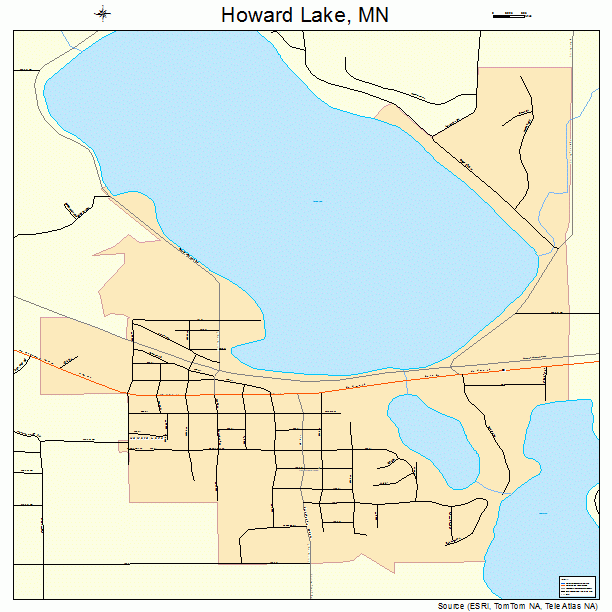 Howard Lake, MN street map