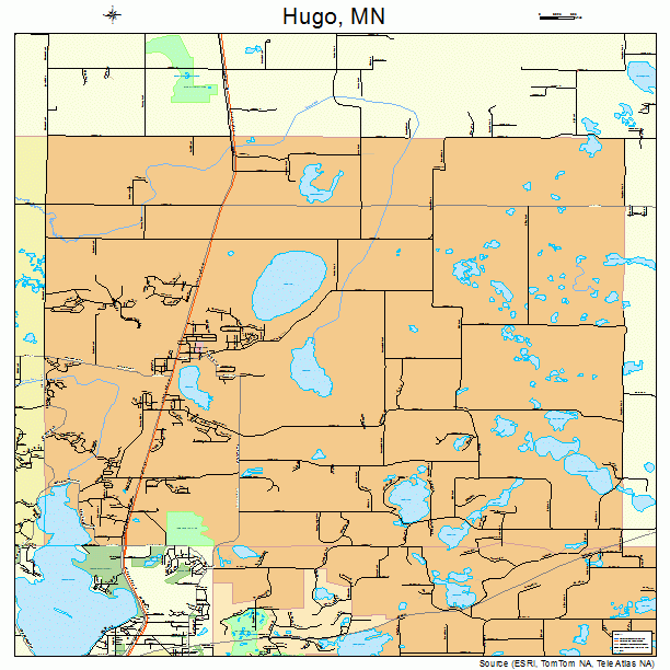 Hugo, MN street map