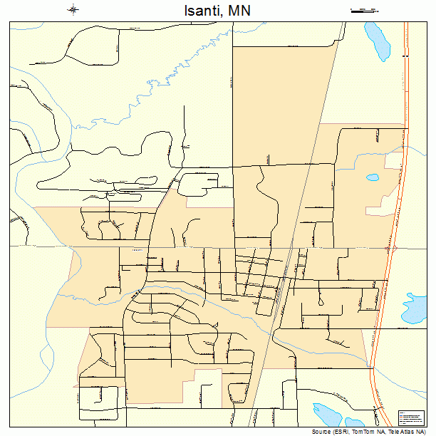 Isanti, MN street map