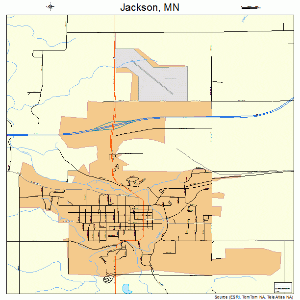 Jackson, MN street map