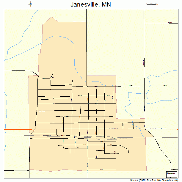 Janesville, MN street map