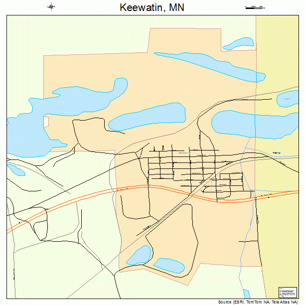 Keewatin, MN street map