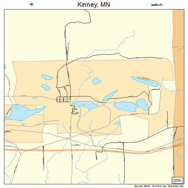 Kinney, MN street map
