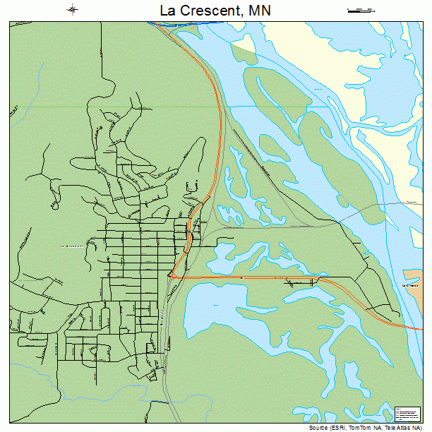 La Crescent, MN street map