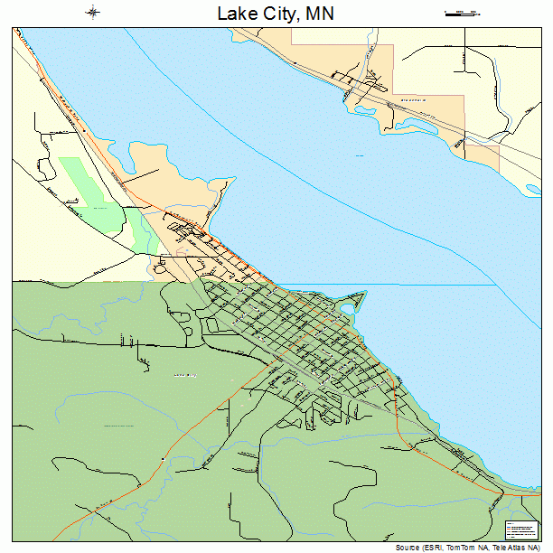 Lake City, MN street map