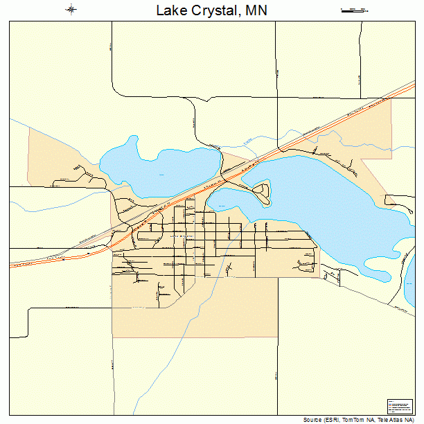Lake Crystal, MN street map