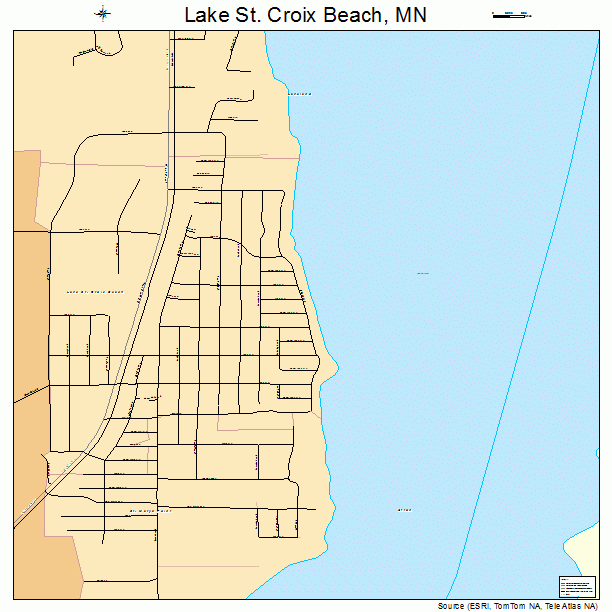 Lake St. Croix Beach, MN street map