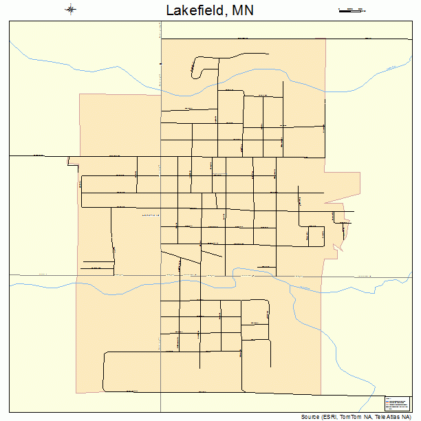 Lakefield, MN street map