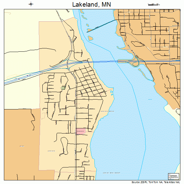 Lakeland, MN street map