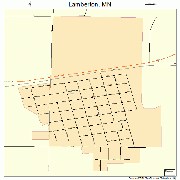 Lamberton, MN street map