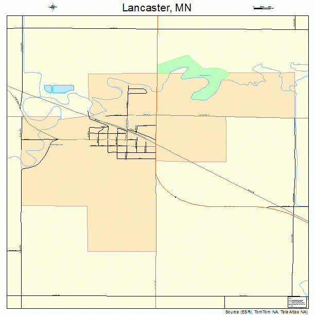 Lancaster, MN street map