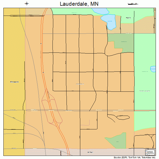 Lauderdale, MN street map