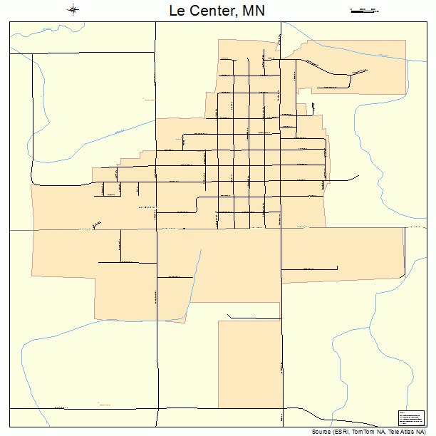 Le Center, MN street map