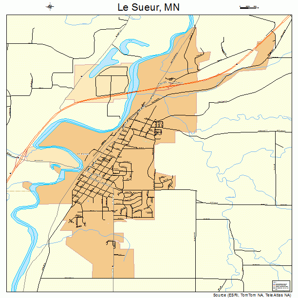 Le Sueur, MN street map