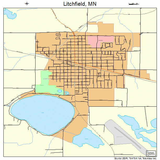 Litchfield, MN street map