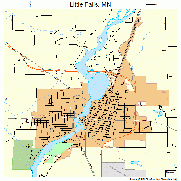 Little Falls, MN street map