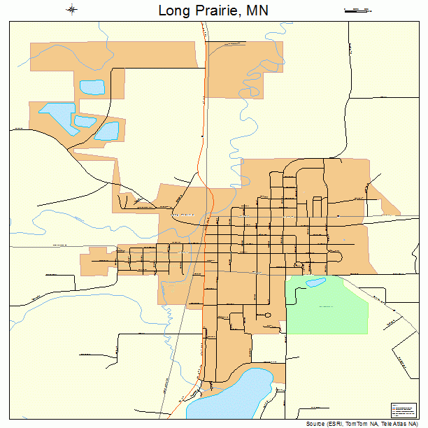 Long Prairie, MN street map